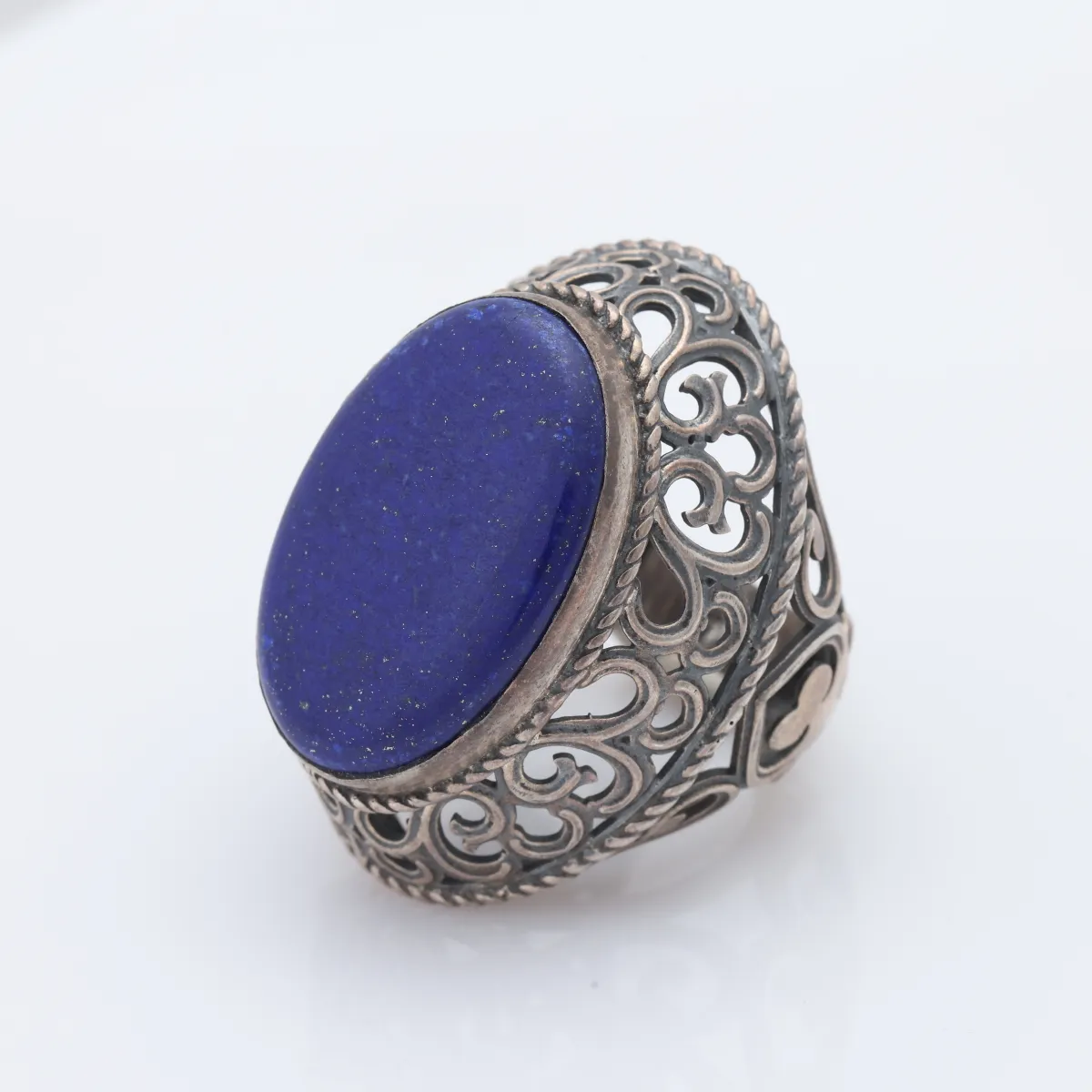 Inel lapis lazuli broderie sparta Argint