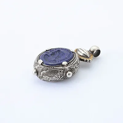 Pandantiv Afgan lapis.lazuli bumbi M Argint - 4