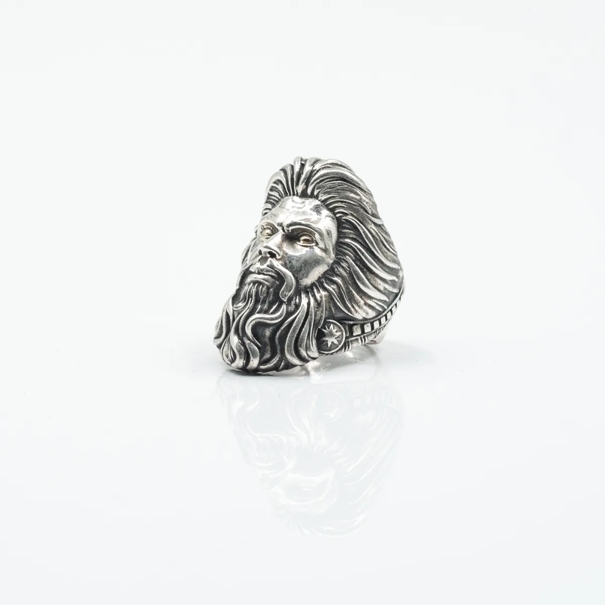 Inel cap Zeus Argint