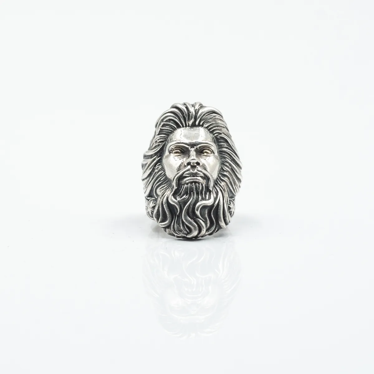 Inel cap Zeus Argint