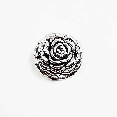 Pandantiv floare crizantema 44mm Argint - 1