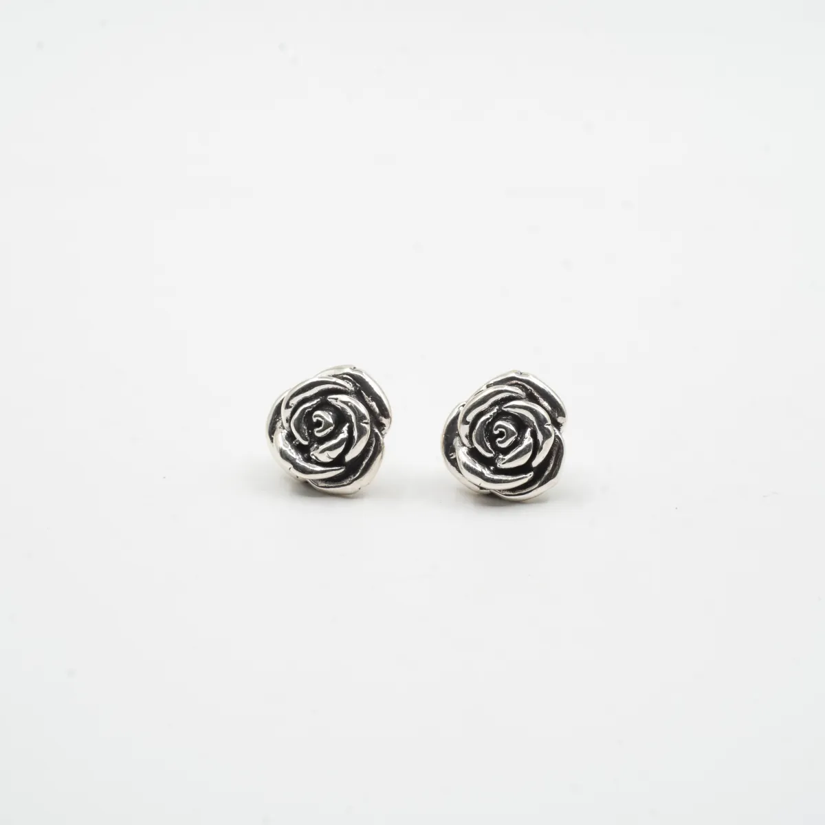 Cercei trandafir 15mm Argint