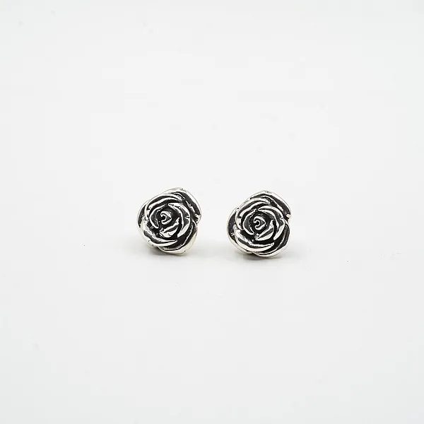 Cercei trandafir 15mm Argint