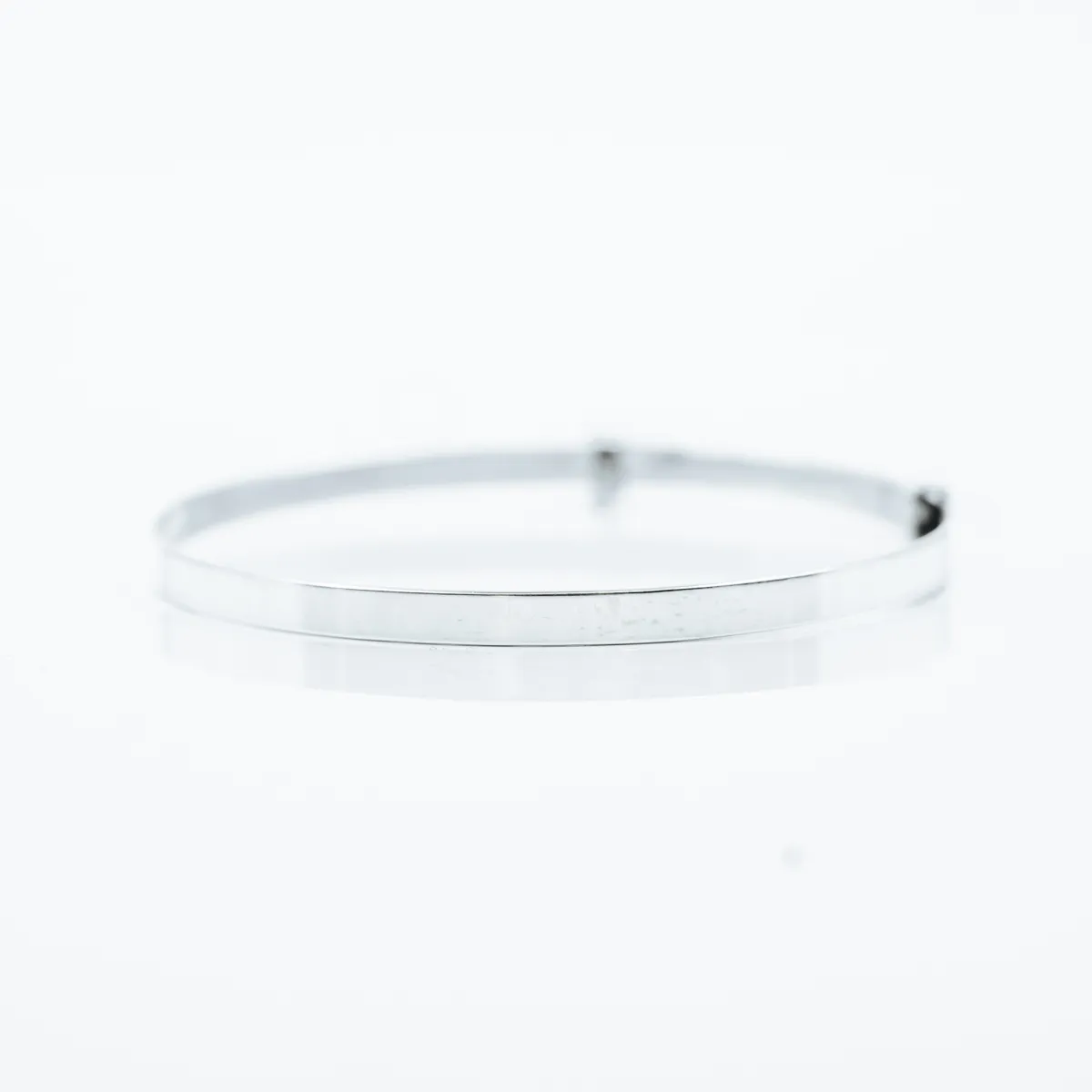 Bratara fixa semiluna banda reglabila.4mm Argint