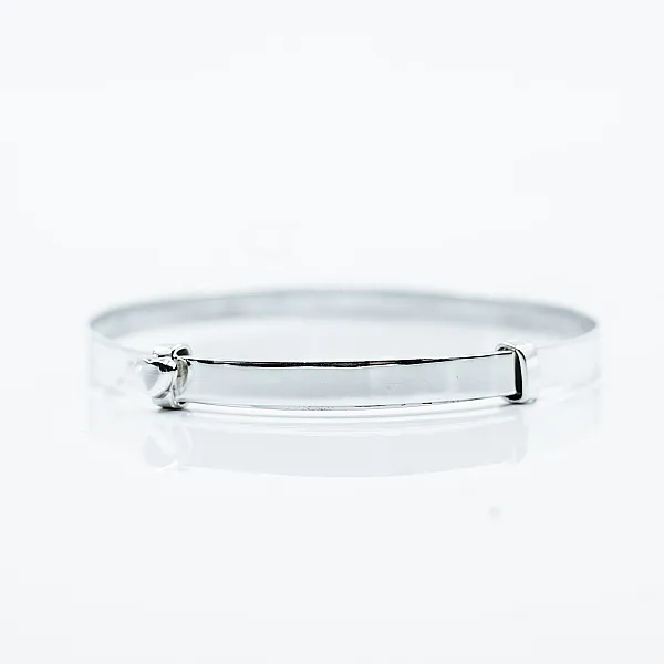 Bratara fixa inima banda reglabila.5mm Argint
