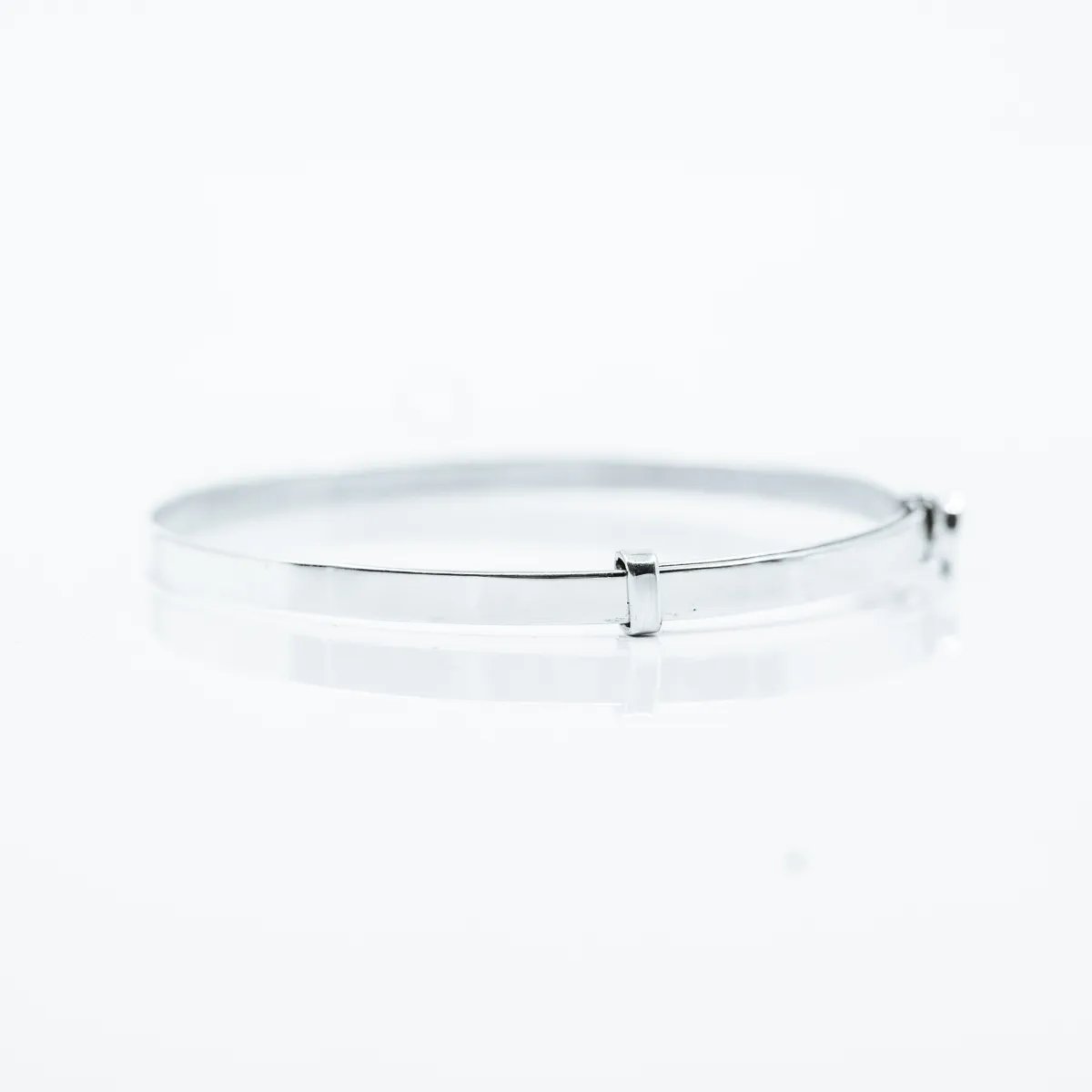 Bratara fixa semiluna banda reglabila.4mm Argint