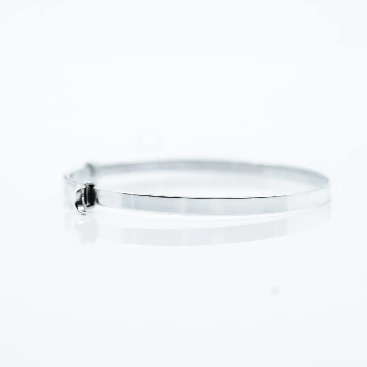 Bratara fixa semiluna banda reglabila.4mm Argint