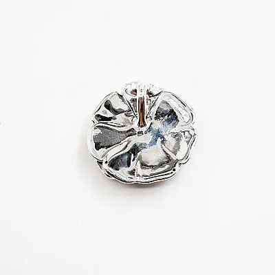 Pandantiv floare crizantema 44mm Argint - 2