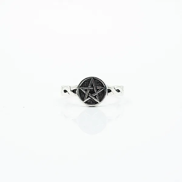 Inel slim pentagrama Argint