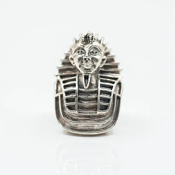 Inel masiv bust Tutankhamon Argint