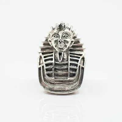 Inel masiv bust Tutankhamon Argint - 1