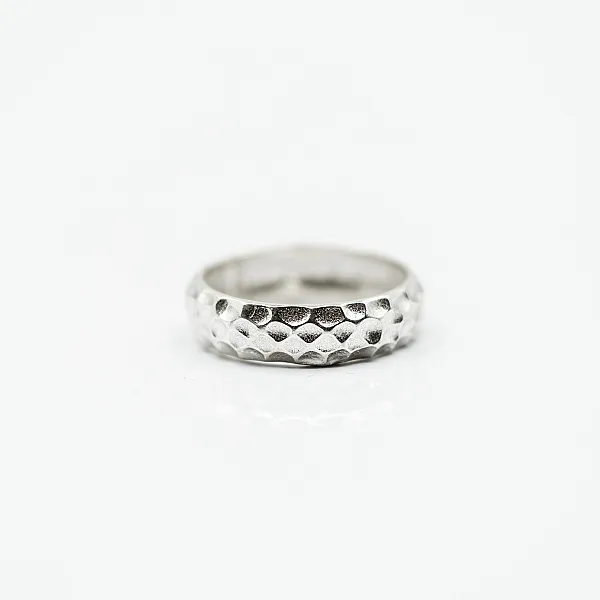 Verigheta simpla bombata hammered Argint