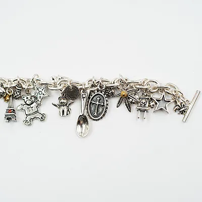 Bratara flexibila multi charms ursulet Argint - 8