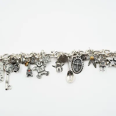 Bratara flexibila multi charms ursulet Argint - 7
