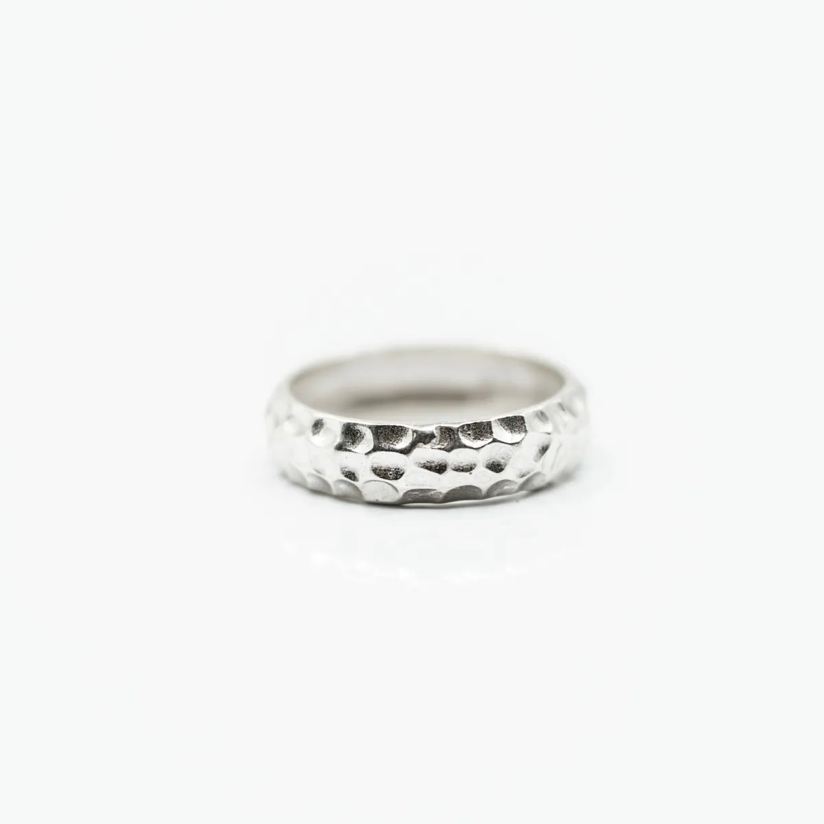 Verigheta simpla bombata hammered Argint