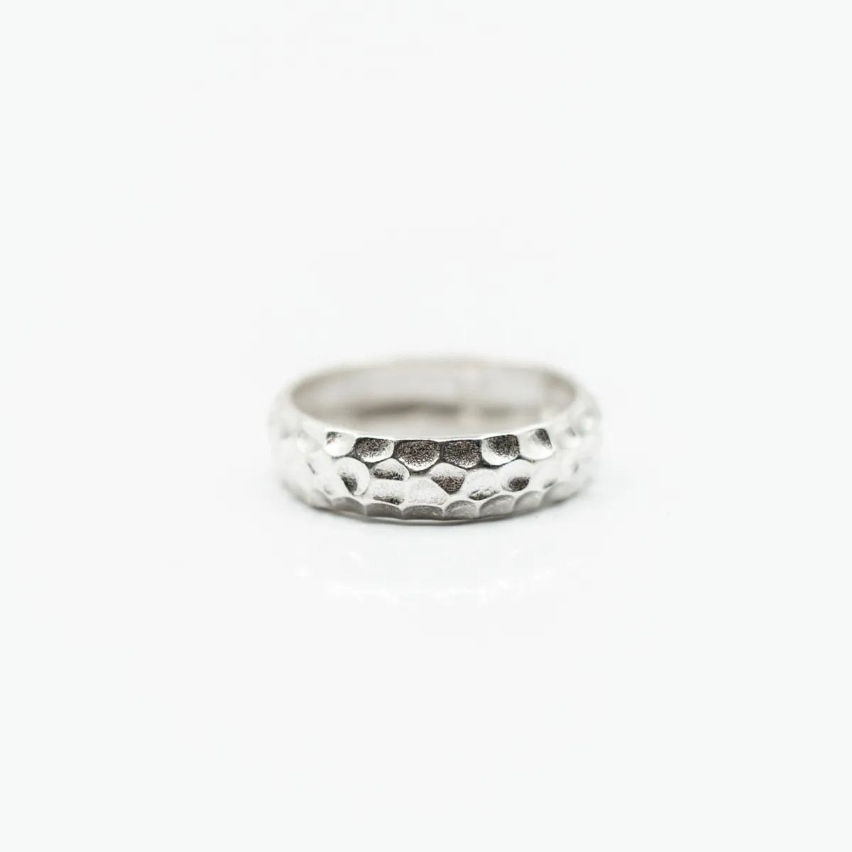 Verigheta simpla bombata hammered Argint