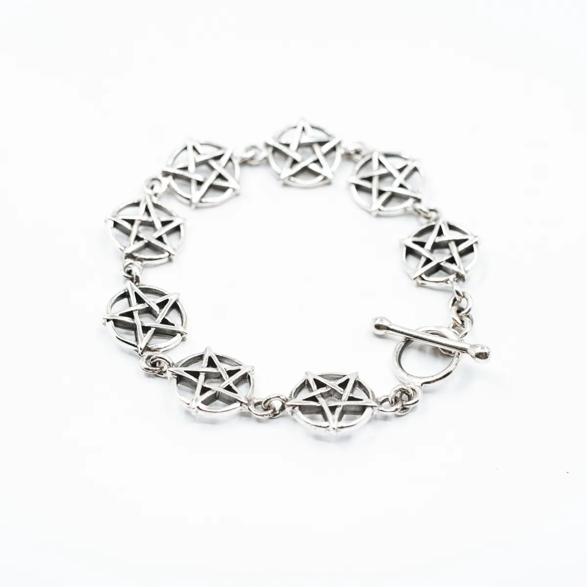 Bratara flexibila pentagrama m Argint