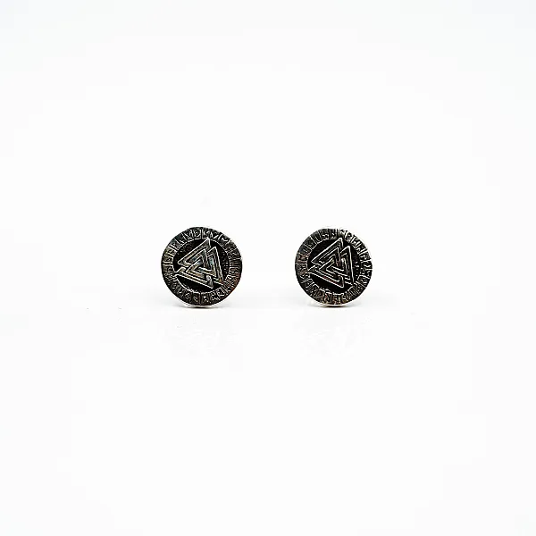Cercei simbol Valknut rune Argint