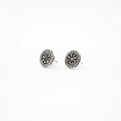 Cercei simbol Vegvisir rune Argint - 1