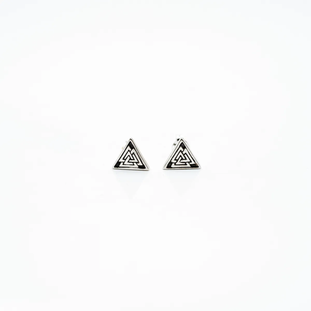 Cercei simbol Valknut Argint