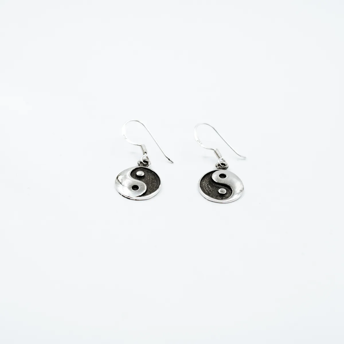 Cercei lungi Yin Yang Argint