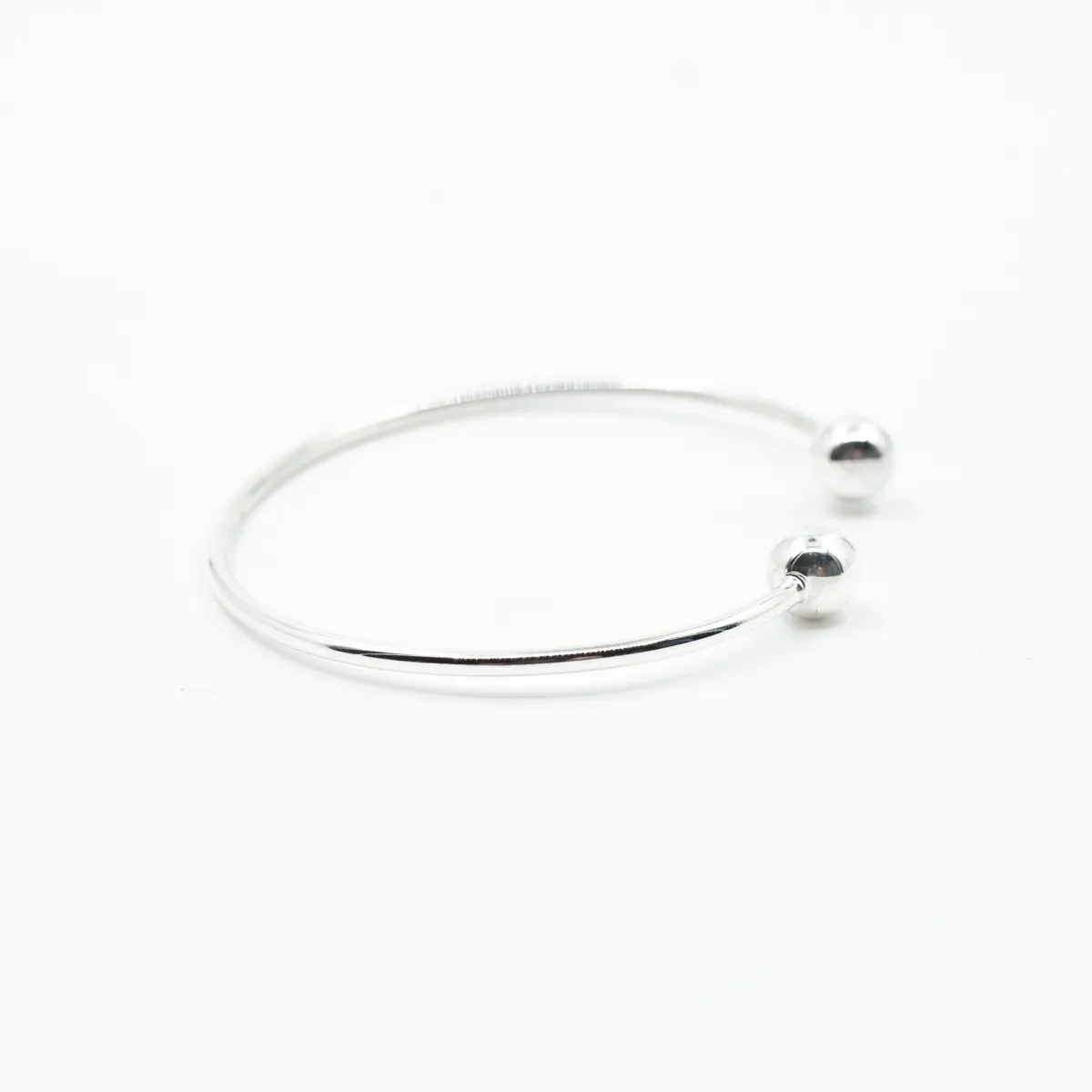 Bratara fixa doua bile 2*7mm Argint