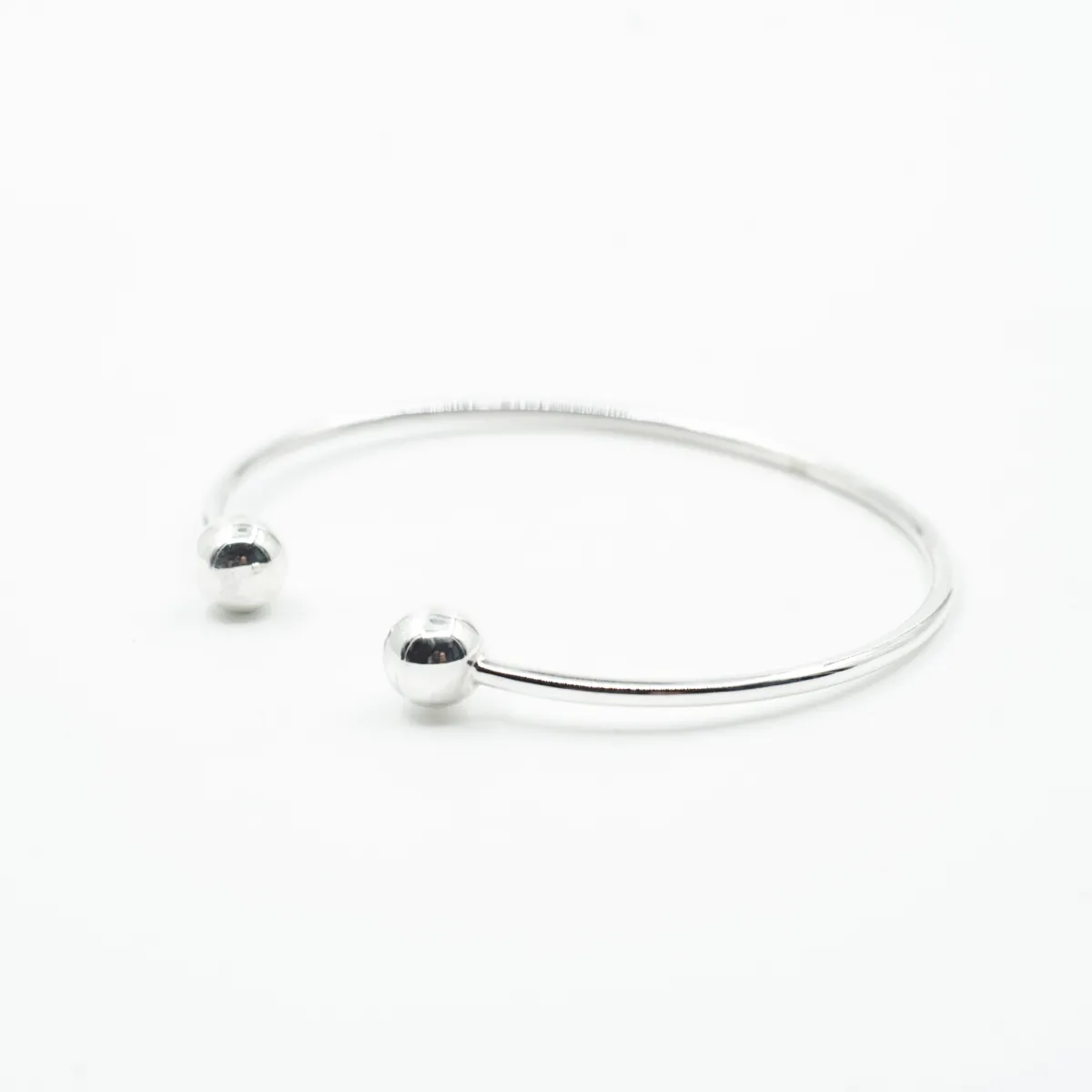 Bratara fixa doua bile 2*7mm Argint