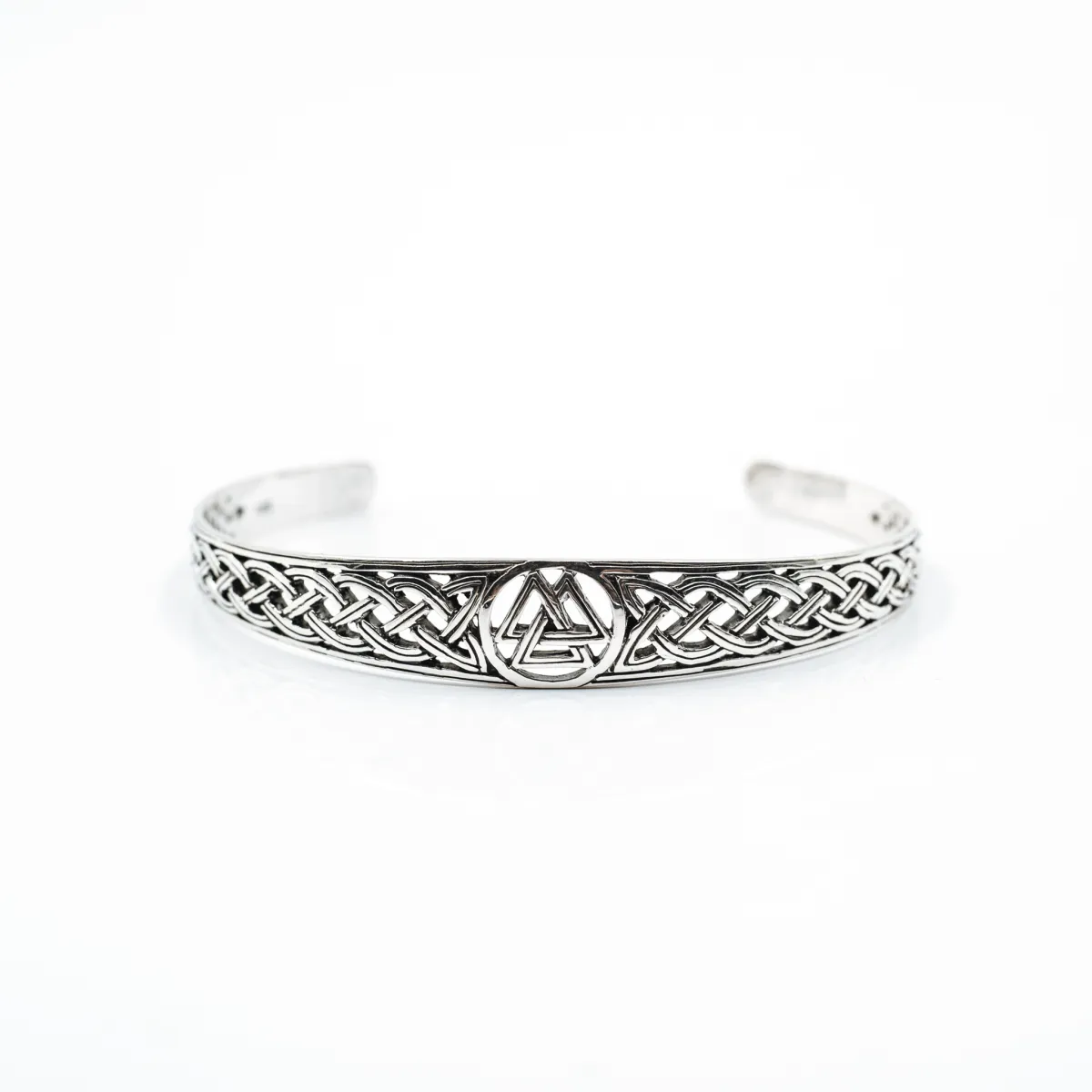 Bratara fixa Valknut noduri celtice Argint