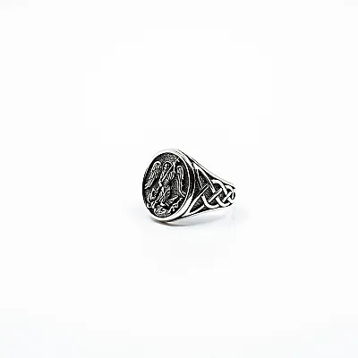 Inel oval Sfantul Mihail Argint - 2