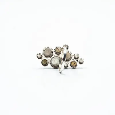 Inel lung picaturi labradorite Argint - 4