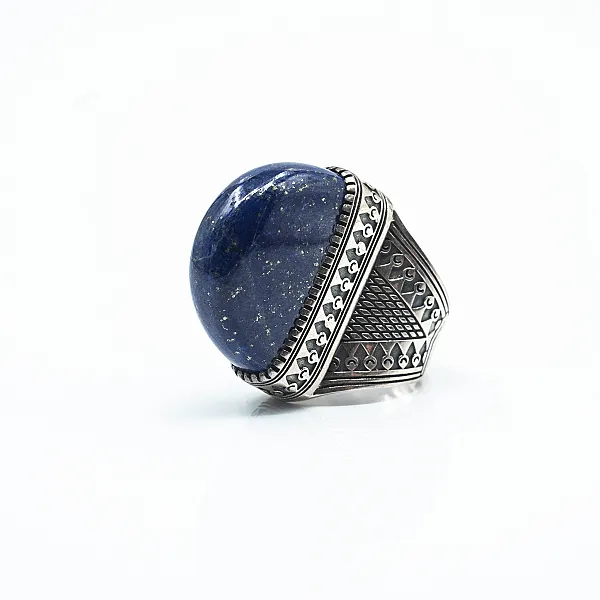 Inel oval tuguiat lapis lazuli Argint