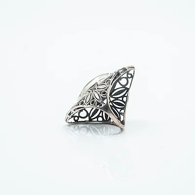 Inel lung broderie labradorite Argint - 3