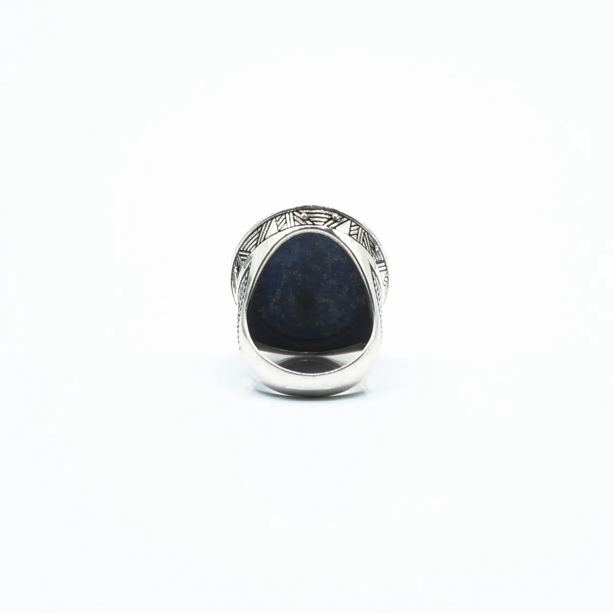 Inel oval model lapis lazuli Argint