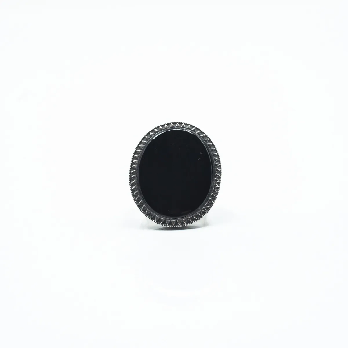 Inel oval model onix Argint