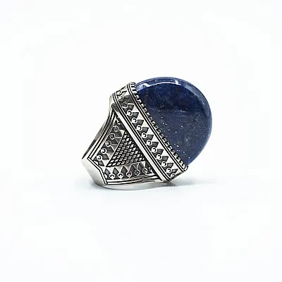 Inel oval tuguiat lapis lazuli Argint - 4