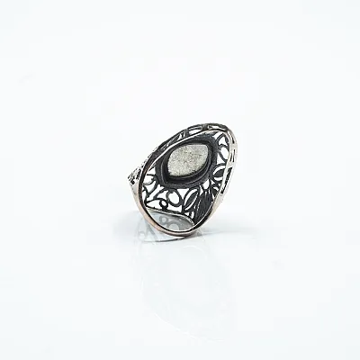 Inel lung broderie labradorite Argint - 4