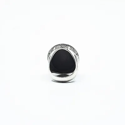 Inel oval model onix Argint - 4