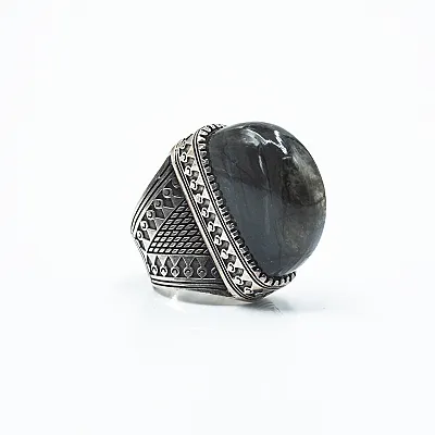 Inel oval tuguiat labradorite Argint - 6