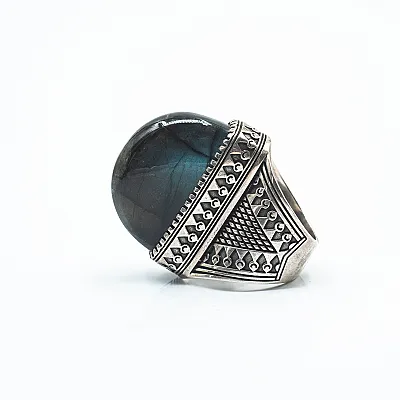 Inel oval tuguiat labradorite Argint - 2