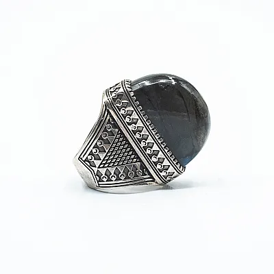 Inel oval tuguiat labradorite Argint - 5