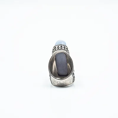 Inel oval tuguiat calcedonie bleu Argint - 3