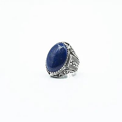 Inel oval picaturi lapis lazuli Argint - 1