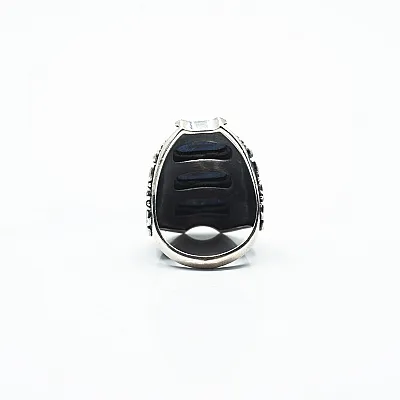 Inel lung dungi lapis lazuli Argint - 4