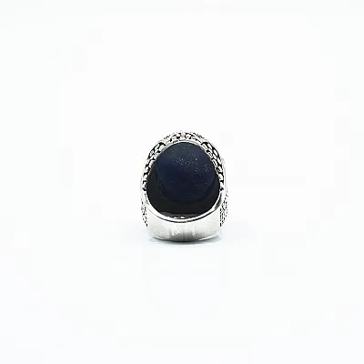 Inel oval picaturi lapis lazuli Argint - 3