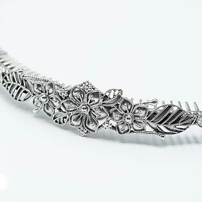 Tiara model floral Argint - 2