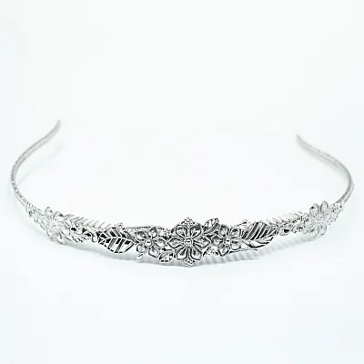 Tiara model floral Argint - 1