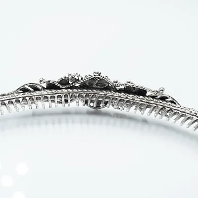 Tiara model floral Argint - 4