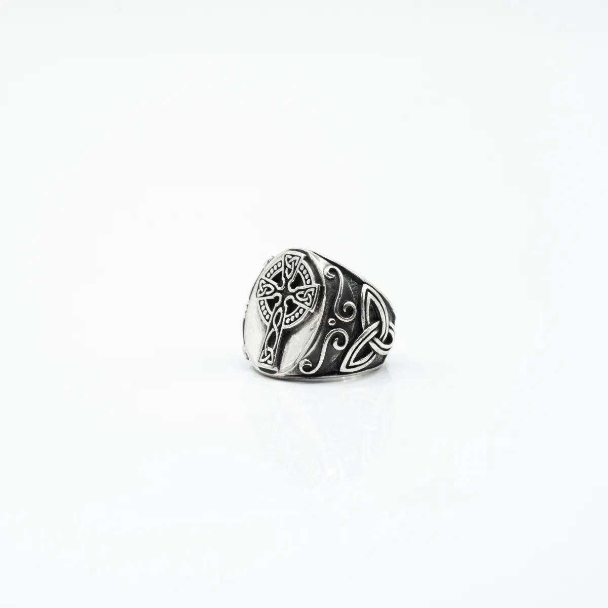 Inel cruce celtica Triquetra Argint