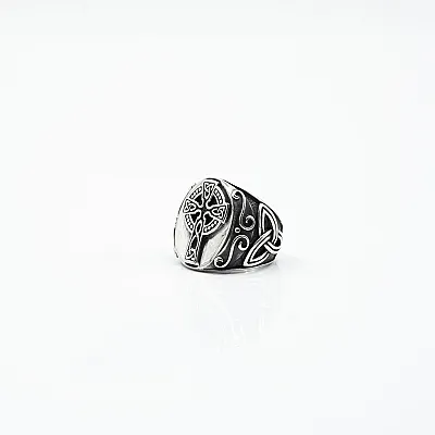 Inel cruce celtica Triquetra Argint - 2