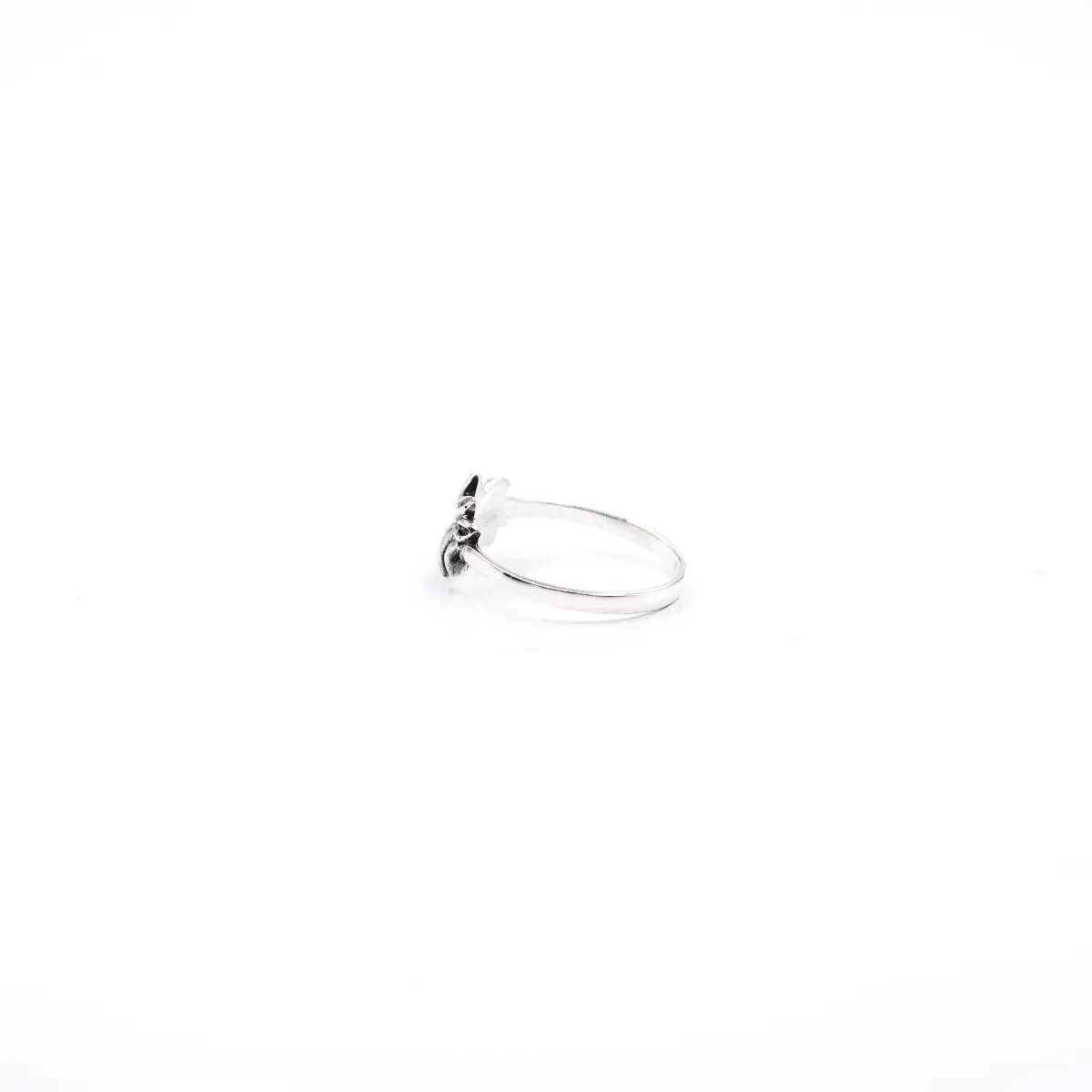Inel slim floare de lotus Argint